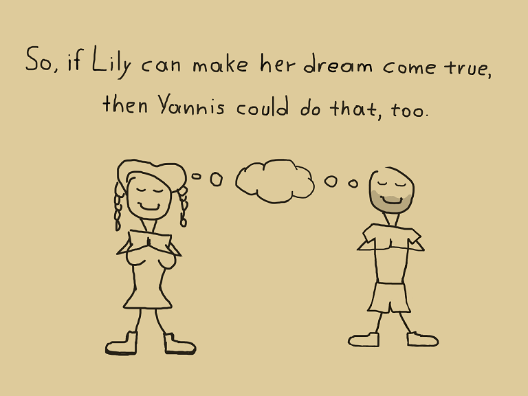 drawing of a dream on the making